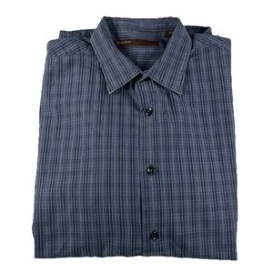 Perry Ellis Men's Button Up Long Sleeve Collard Dress Shirt Size L (106)